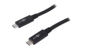 Usb.C-C/G2-0.5Bk Kabel Usb 3.2 Usb C Wtyk, Z Obu Stron 0,5M Czarny 20Gbps 100W