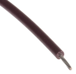 Przewód jednożyłowy linkowy, Przewód instalacyjny, 0,13 mm², 7/0,16 mm, 26 AWG, PVC, 300 V, Brązowy, dł. 100m, RS PRO