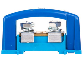 Zacisk ochronny 2x35mm2 niebieski z pokrywą na szynę TH35 E.4120P