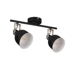 Oprawa ścienno-sufitowa E14 2x max 8W DERATO EL-2I B-SR czarny/srebrny 35642