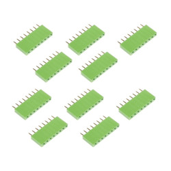 PB08S GREEN-Listwa stykowa 2.54mm prosta 1x8, zielona - 10 szt.