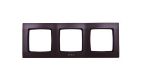 Karo Ramka Potrójna Do Łączników Ip44 Czekoladowy Metalik Rh-3S/40