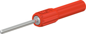 Counting test adapter, connecting pin 2 mm to 4 mm socket, red, CAT II, 66.9076-22