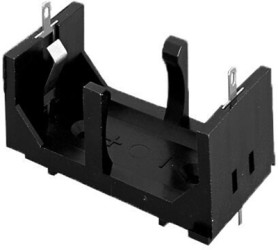 Battery holder for baby cell, 1 cell, PCB mounting, BX0036
