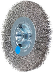 PFERD TOOLS Szczotka okrągła rozplątana RBU Ø 115 x 12 mm Drut ze stali nierdzewnej M14 Ø 0,30 do szlifierki kątowej POS