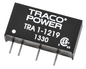 Przetwornica DC-DC, 1W, Uwe 10,8 → 13,2 V DC, Uwy 9V dc, Iwy 110mA, TRACOPOWER