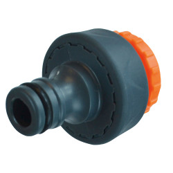 Faithfull YM5812E Plastic Tap Hose Connector 1/2 &amp; 3/4in