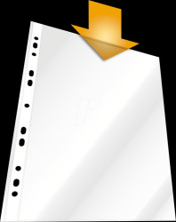 266819 Plastic wallets, A4, crystal clear, 100 pieces