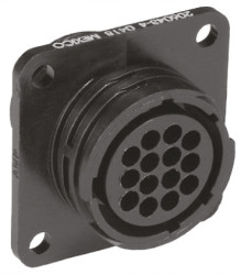 Złącze wielostykowe przemysłowe 14-pinowe Montaż na kołnierzu Gniazdo TE Connectivity