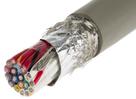 Kabel do transmisji danych 0,81 mm² 20 -rdzeniowy Ekranowany 18 AWG AWG PVC 300 V