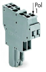 Gniazdo X-COM 2-przewodowe 4-biegunowe szare 769-124 /25szt./