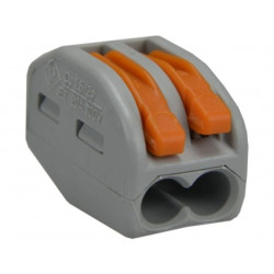 Szybkozłączka 2x 0,08-4,0mm2 uniwersalna (na drut / na linkę) 400V/32A ORYGINALNA woreczek 10szt. 222-412