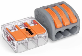 Szybkozłączka 5x 0,2-4,0mm2 uniwersalna (na drut / na linkę) 450V/32A ORYGINALNA blister 8szt. 221-415