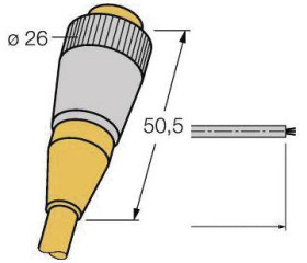 Turck U2037-1 Złącze konfekcjonowane czujnika/aktuatora RKM 31-5M, 1 szt.