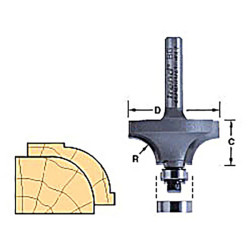 Trend 46/160 x 1/2 TCT Bearing Guided Ovolo &amp; Round Over 16mm Radius