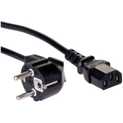 Akyga AK-PC-05C Current Cable [1x PG plug - 1x IEC C13 socket ] 5 m Black