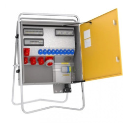 Rozdz. budowlana elBOX-XL Z125-012209 IP44, zaciski 5x95 mm2, gn: 9xGK 230V 16A 2xCEE 16A 2xCEE 32A 1xCEE 63A 3xRCCB 76527010