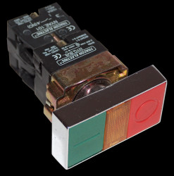 Podwójny przycisk WŁ-WYŁ zielony+czerwony z podświetleniem NYKK8365