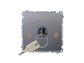 SIMON BASIC Wyłącznik chwilowy roletowy z kluczem 3 pozycyjny „I-0-II" 2 styki N/O możliwość wyjęcia klucza tylko w pozycji 0 st