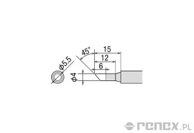 Grot do lutownicy GOOT PX-201 - 4CR