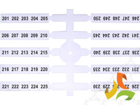 Oznacznik elastyczny (4 x 50 szt.) 201-250 (EO3) 003901780 ETI