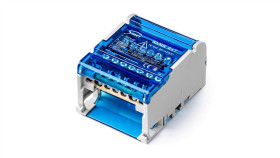 Czterobiegunowy Modułowy Blok Rozdzielczy 4X(5X6mm2 2X25mm2 ) Na Szynę Ts35...