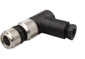 Gniazdo kablowe kątowe połączenie śrubowe fi5mm 4A 60V -40-85stC M8 żeńskie 4pin IP67 VK003171