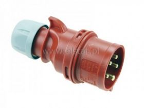 Wtyczka przenośna 32A 5P 400V czerwona IP44 ELE-3F