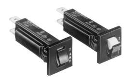 Circuit breaker, thermal, 1 pole, 6 A, 32 V (DC), 250 V (AC), faston plug 6.35 mm, snap-in, 3-1393250-9