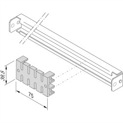 nVent SCHROFF 60118472 Wypustki kablowe 3 szt.