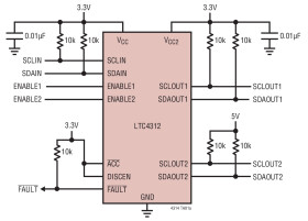 Pin-Selectable, 2-Channel, 2-Wire Multiplexer with Bus Buffers