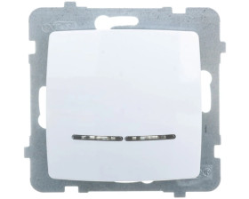 KARO Gniazdo pojedyncze z/u Schuko białe GP-1SS/m/00