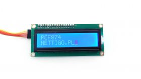 Wyświetlacz LCD 2x16 I2C niebieski 1602A