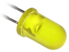 Dioda LED 12V 5mm okrągła L53Y żółta