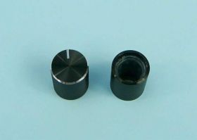 GAŁKA CZARNA 10mm h=12mm MOLETKA