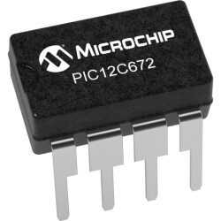 PIC Microcontroller, 8 bit, 4 MHz, DIP-8, PIC12C672-04P