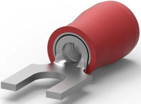 Insulated forked cable lug, 0.3-1.31 mm², AWG 22 to 16, M2.5, red, 327717