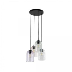Lampa wisząca szklana na okrągłej rozecie 4xE27 MOLLY 4 KOŁO 10301 TK Lighting