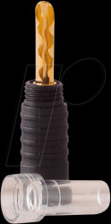 204351 High-end banana hollow plug, black