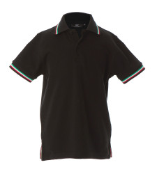 AOSTA LADY BLACK POLO M/CORTA