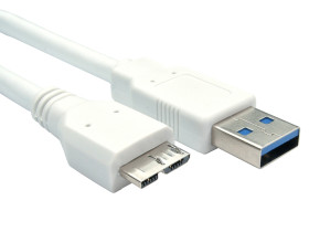 Kabel USB Złącze A USB A Złącze B Micro USB typu B dł. 150mm Przewód USB USB 3.0 kolor: Biały