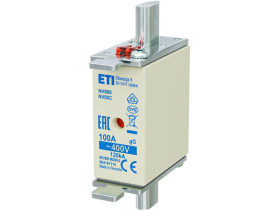 Wkładka topikowa przemysłowa zwłoczna KOMBI-400V NH000 gG 100A/400V 004181114 ETI