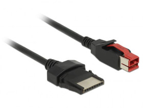 Delock Kabel USB USB 2.0 Wtyczka zasilania USB 24V, Wtyczka zasilania USB 24V 8pol. 4.00 m czarny 85480