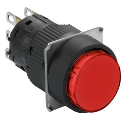 Przycisk podśw. czerw. okr. O 16, kryty z sam. powr., 24 V, 1 OC XB6EAW4B1P