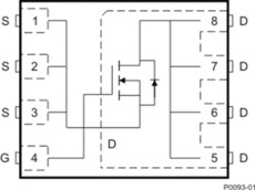 30-V, N channel NexFET™ power MOSFET, single SON 5 mm x 6 mm, 13.3 mOhm | DQJ | 8