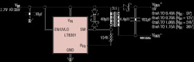 42V Micropower No-Opto Isolated Flyback Converter with 65V/1.2A Switch