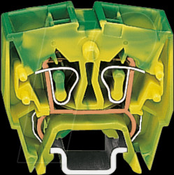 264-727 4-conductor mini protective conductor terminal for TS15, up to 2