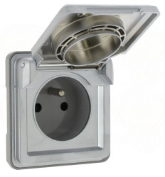 SOLIROC Gniazdo pojedyncze z/u Green’UP z klapką IP55/K10 077897