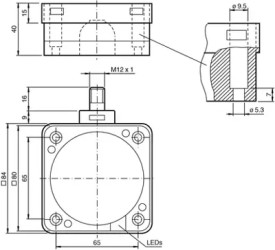 Inductive sensor, 2 wire, surface mounting, flush, 1 Form A (N/O), 182470