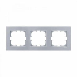 Ramka potrójna Srebrny KARELL K103/10E EXEN